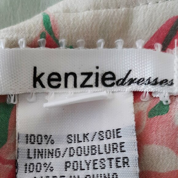 Kenzie Y2K Vintage All Silk Floral Lace Strappy Babydoll Dress Tiered Ruffles 14 - Picture 10 of 10